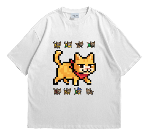 Retro Pixel Cat T-Shirt