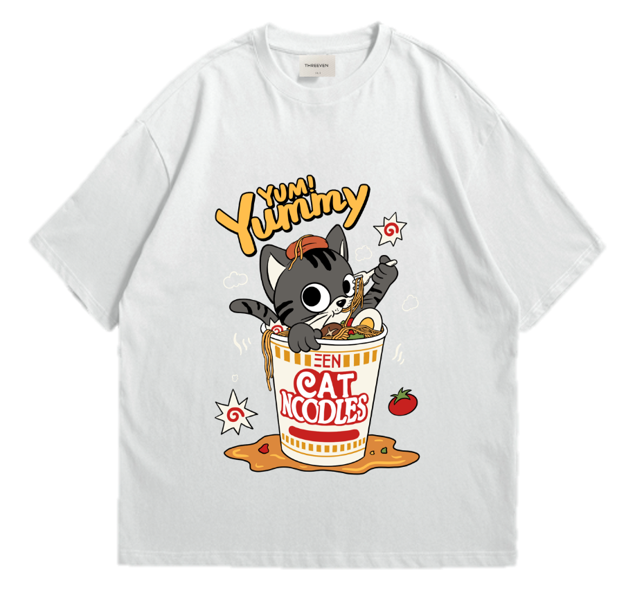 Yummy Cat Noodles T-Shirt Secondary image