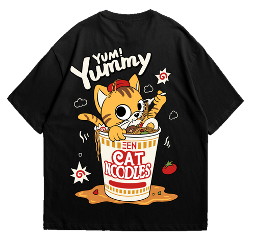 Yummy Cat Noodles T-Shirt
