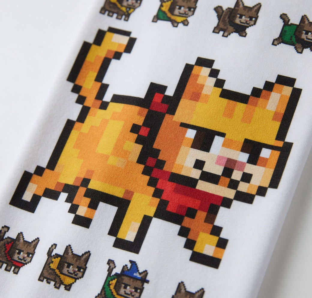 Retro Pixel Cat T-Shirt